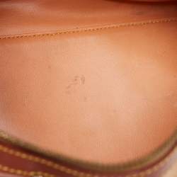 Pre Owned Alviero Martini 1A Classe Brown Geo Print Coated Canvas And Leather Satchel