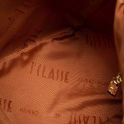 Pre Owned Alviero Martini 1A Classe Coated Canvass and Leather Zip Shoulder Bag