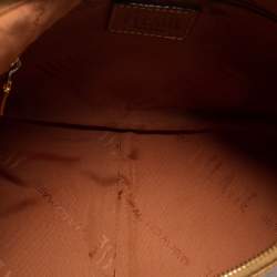 Pre Owned Alviero Martini 1A Classe Coated Canvass and Leather Zip Shoulder Bag