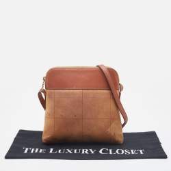 Pre Owned Alviero Martini 1A Classe Coated Canvas and Leather Zip Crossbody Bag