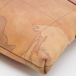 Pre Owned Alviero Martini 1A Classe Coated Canvas and Leather Zip Crossbody Bag