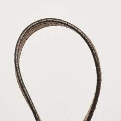 Pre Owned Alviero Martini 1A Classe Brown Map Embossed Leather Hobo