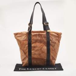 Alviero Martini 1A Classe Brown Nylon and Leather Shoulder Bag 