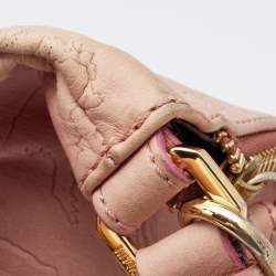 Alviero Martini 1A Classe Pink Geo Embossed Leather Zip Hobo