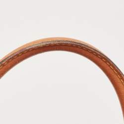 Pre Owned Alviero Martini 1A Classe Tan Geo Classic Print Coated Canvas and Leather Boston Satchel