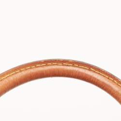 Pre Owned Alviero Martini 1A Classe Tan Geo Classic Print Coated Canvas and Leather Boston Satchel