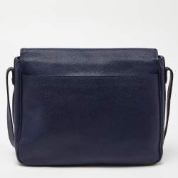 Alviero Martini 1A Classe Tan/Blue Geo Print Coated Canvas and Leather Crossbody Bag