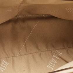 Alviero Martini 1A Classe Choco Brown/Beige Coated Canvas and Leather Top Handle Bag