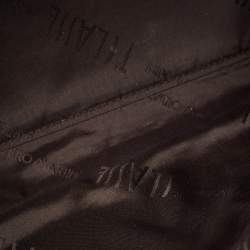 Alviero Martini 1A Classe Grey/Brown Geo Print Coated Canvas and Leather Satchel