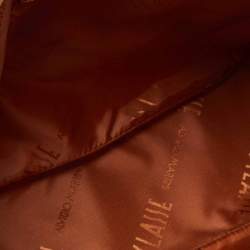 Alviero Martini 1A Classe Brown Geo Print Coated Canvas and Leather Dome Satchel