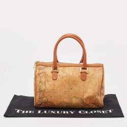 Alviero Martini 1A Classe Beige/Brown Geo Classic Boston Bag