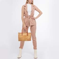 Alviero Martini 1A Classe Beige/Brown Geo Classic Boston Bag