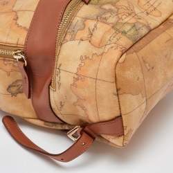 Alviero Martini 1A Classe Beige/Brown Geo Classic Print Coated Canvas and Leather Backpack