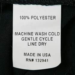 Pre Owned Amanda Uprichard Black Crepe Wide Leg Trousers M