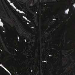 Pre Owned Amina Muaddi Black Faux Leather Stirrup Leggings XS