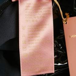 Pre Owned Amina Muaddi Black Faux Leather Stirrup Leggings XS