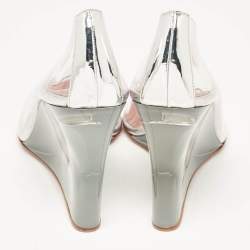 Amina Muaddi Transparent PVC Ane Wedge Pumps Size 36