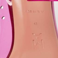 Amina Muaddi Fuchsia PVC and Leather Rosie Pumps Size 41