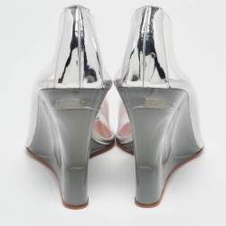 Amina Muaddi Transparent PVC Ane Wedge Pumps Size 37