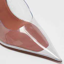 Amina Muaddi Transparent PVC Ane Wedge Pumps Size 37