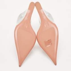 Amina Muaddi Transparent PVC Pointed Toe Ane Wedge Pumps Size 36