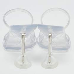 Amina Muaddi Transparent PVC Lupita Slide Sandals Size 37