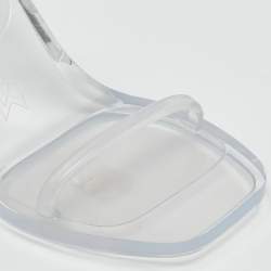 Amina Muaddi Transparent PVC Lupita Slide Sandals Size 37