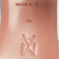 Pre Owned Amina Muaddi Transparent PVC Begum Slingback Pumps Size 39