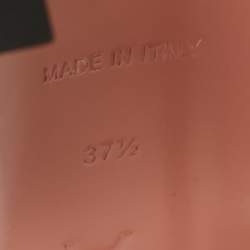 Pre Owned Amina Muaddi lupita Size 37.5 Brown Leather and Mesh Slide Sandals