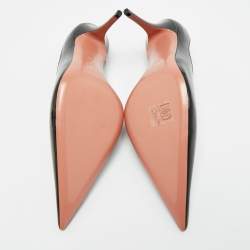 مملوكة مسبقًا Amina Muaddi Anok Size 38.5 Black Patent Leather Mules