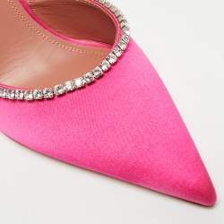 Pre Owned حذاء مزين بالكريستال من السا تان الوردي مقاس 38 أمينة معادي جيلدا