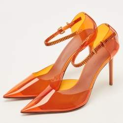 مملوكة مسبقًا Amina Muaddi Ursina Size 38 Orange PVC Pumps