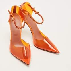 مملوكة مسبقًا Amina Muaddi Ursina Size 38 Orange PVC Pumps