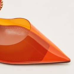 مملوكة مسبقًا Amina Muaddi Ursina Size 38 Orange PVC Pumps