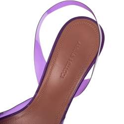 Amina Muaddi Purple PVC Begum Slingback Pumps Size 37