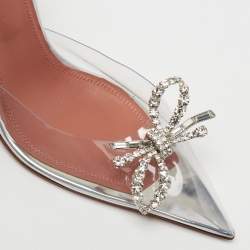 Amina Muaddi Transparent PVC Rosie Slingback Pumps Size 40