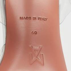 Amina Muaddi Transparent PVC Rosie Slingback Pumps Size 40