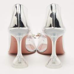 Pre Owned Amina Muaddi Transparent PVC Rosie Pumps Size 38