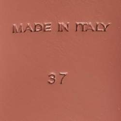 Pre Owned Amina Muaddi Green PVC Begum Crystal Embellished Slingback Pumps Size 37