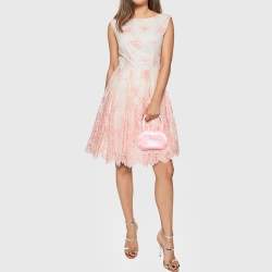 Amina Muaddi Pink Satin Super Amini Baddie Bag