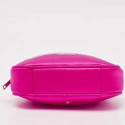 Amina Muaddi Pink Satin Super Amini Bella Bag