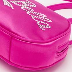 Amina Muaddi Pink Satin Super Amini Bella Bag