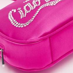 Amina Muaddi Pink Satin Super Amini Bella Bag