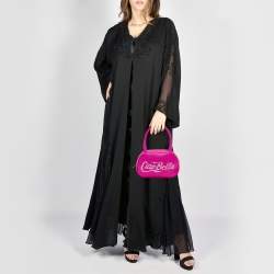 Amina Muaddi Pink Satin Super Amini Bella Bag