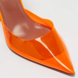 Amina Muaddi Orange PVC Holli Glass Pumps Size 36.5