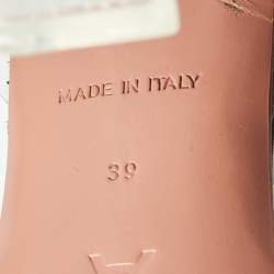 Pre Owned Amina Muaddi Transparent PVC Begum Slingback Pumps Size 39