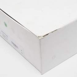 Pre Owned Amina Muaddi White Leather Wedge Pumps Size 37