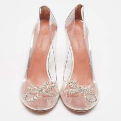 Amina Muaddi Transparent PVC Betty Glass Pumps Size 40.5