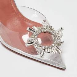 Pre Owned Amina Muaddi Transparent PVC Begum Pumps Size 39