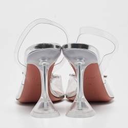 Pre Owned Amina Muaddi Transparent PVC Begum Pumps Size 39